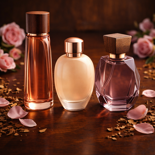 Drewniany Zestaw Damski – Zestaw 3 Perfum